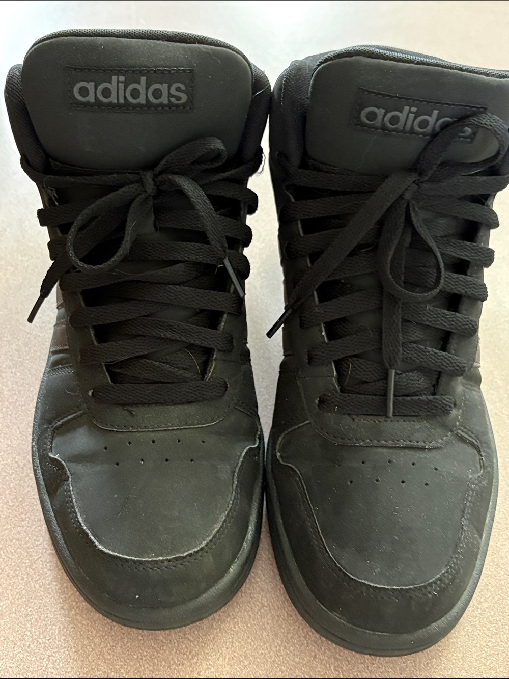 adidas Black High-Top Hoops 2.0 men’s size 9.5